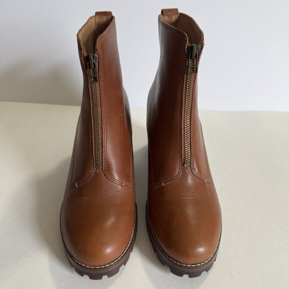Madewell The Alyce Zip-Front Lugsole Boot in Dried Maple Size 9 - Picture 4 of 10